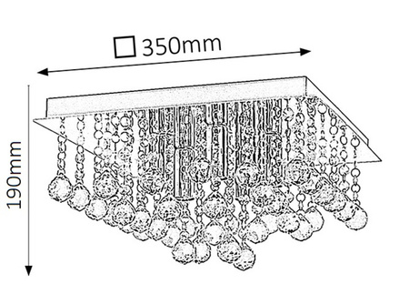 Dekorativní stropní svítidlo 5x E14 Chrome Modern Corinna Rabalux