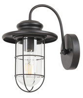 Zahradní lampa LED nástěnná lampa PAVIA E27 IP44 Downward Lantern Black RABALUX
