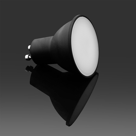 10x Žárovka LED GU10, 6W = 50W 580lm 4000K Neutrální bílá 120° Černá LUMILED