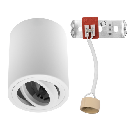 Povrchová montáž HALOGEN Spot Tuba Movable LUNDO GU10 LUMILED Round White 80mm