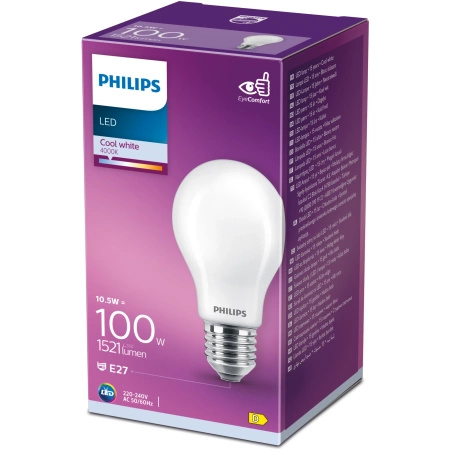 LED žárovka E27 A60 10.5W = 100W 1521lm 4000K neutrální bílá 300° PHILIPS Classic