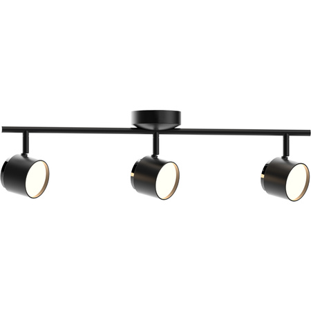 Stropní a nástěnné svítidlo s LED páskem 12.6W KUBIK 3 Black 3000K GOLDLUX (Polux)