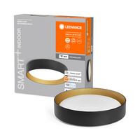Přisazená LED stropní lampa 30W 45cm SMART+ WiFi CCT stmívatelná kulatá černá a zlatá KURT LEDVANCE