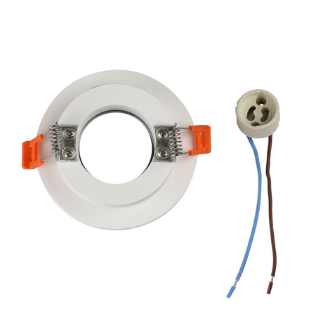 Zapuštěné stropní svítidlo GU10 Očko kulaté bílé/chromové VT-862 V-TAC - 5letá záruka