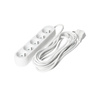 Prodlužovací kabel Zástrčka 5 x uzemněná zásuvka Napájecí pásek 5m Bílá Linea Kobi