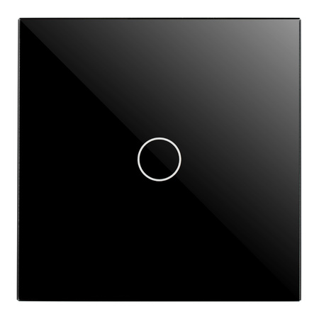 SINGLE LED Glass Light Touch Switch. Black