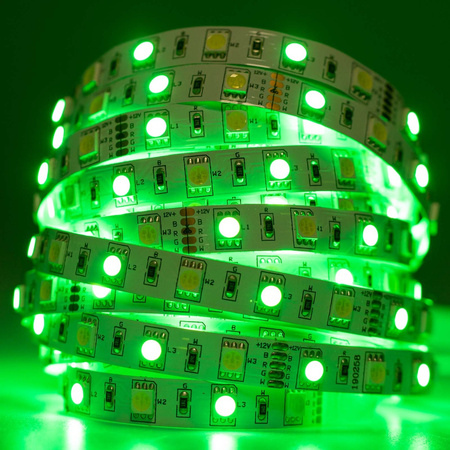 LED pásek 12V, 72W 300LED 5050 RGB + Neutrální bílá 10mm 5m LUMILED