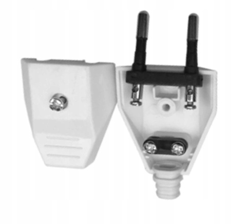 Elektrická zástrčka Plochá zástrčka 2P 25A 250V Odnímatelná Bílá ORNO