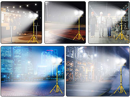 Reflektor LED HALOGEN Pracovní lampa na stojanu 2x 50W 4000K