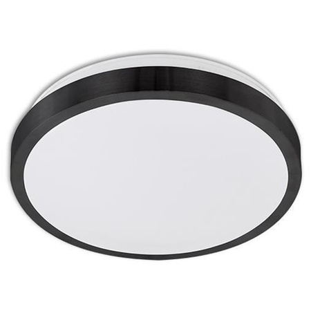 Stropní svítidlo LED 2x E27 s mikrovlnným senzorem SOLEN kulaté černé