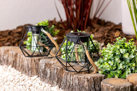 LED solární závěsné svítidlo Venkovní zahradní lucerna 3000K IP44 soumrakový senzor