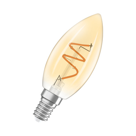 Dekorativní LED žárovka B35 Candle E14 3,5W = 28W 300lm 2200K Warm CRI90 300° Amber Filament Dimmable Vintage 1906 Osram