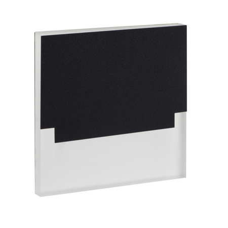 Schodišťové svítidlo LED 0,8W 14lm 4000K neutrální bílá Square Black Sabik Kanlux