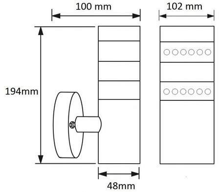 Zahradní lampa Nástěnná lampa MALTA LED 2.4W Simple Chrome Volteno