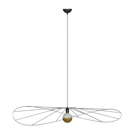 ESKOLA E27 drátové závěsné LED stropní svítidlo 140cm černé SOLLUX