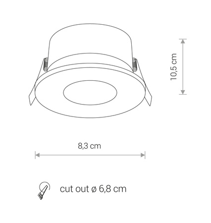 LED zapuštěné koupelnové stropní svítidlo GOLF 8375 GU10 IP20/IP54 White Nowodvorski