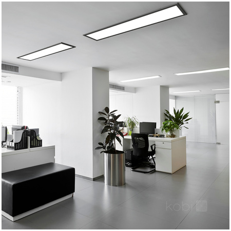 Povrchový LED panel 36W 3960lm 4000K 120° neutrální černá 30x120cm Brisbane Kobi