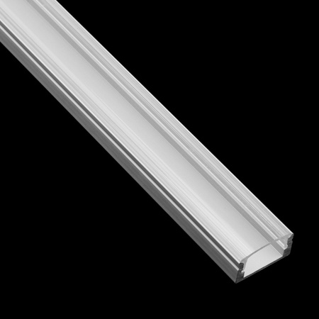 Povrchový Hliníkový Profil pro LED KM36, Stříbrný 2m LUMILED