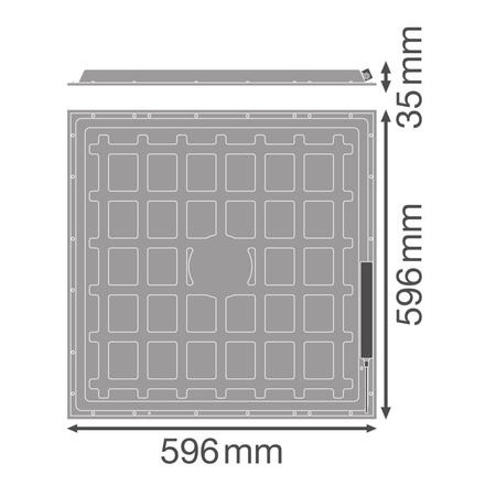 LED panelové stropní světlo 36W 3200lm 6500K studené povrchové montáže bílé 60cm Essentials Panel Ledvance