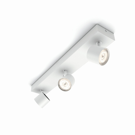 LED STAR stropní svítidlo 3x 4,5W 2700K stmívatelné reflektorové svítidlo pohyblivé bílé PHILIPS