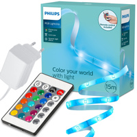 LED pásek RGB pásek 15m stmívatelný Vícebarevné dálkové ovládání Philips