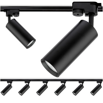 Osvětlovací lišta 2m + 6x reflektor lištový, GU10 Černá RITI LUMILED