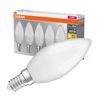 5x LED žárovka E14 B35 5.7W = 40W 470lm 2700K Teplá bílá OSRAM Základna