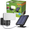 Solární LED reflektor 6W 1000lm 3000K IP44 se senzorem pohybu a soumraku černý Tylus Ultra Efficient Philips