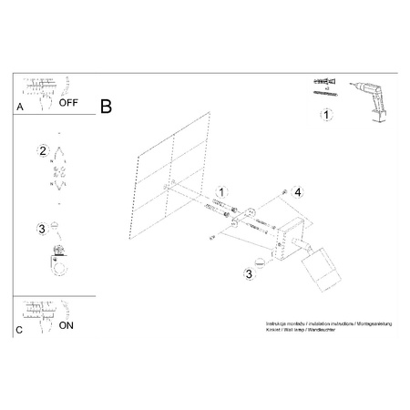 Nástěnné svítidlo LED NERO GU10 Moving black Gold SOLLUX