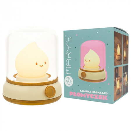 Dětské noční světlo LED 3W 1800-3000K teplé dobíjecí 800mAh žluté MARY'S FLAME