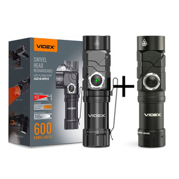 Balíček 2 LED svítilen Videx A244RH – 10W, Vodotěsné, 600lm, Akumulátorové