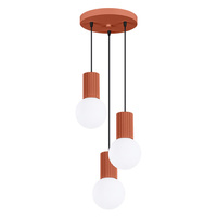 Stropní závěsné svítidlo 3x G9 Round Red Modern Matte Halo Sollux