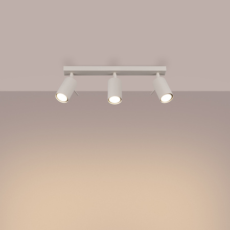 Bodové reflektorové stropní svítidlo Tuba 3x GU10 béžový kroužek Bittersweet Shimmer SL.1496 Sollux