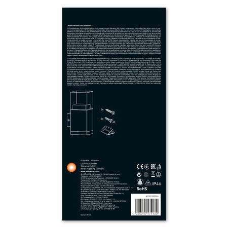 Jednoduché zahradní nástěnné svítidlo DOŁ nástěnné svítidlo LED 9W 3000K Endura Style Crystal LEDVANCE