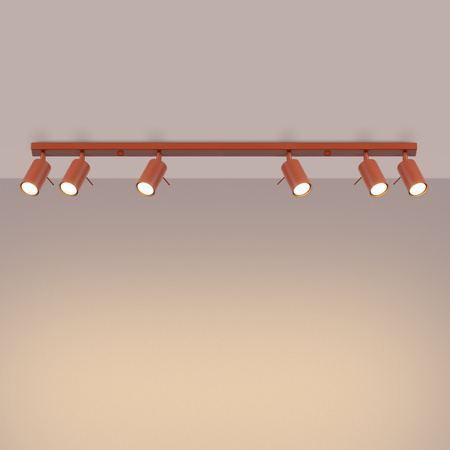 Tuba Spot Reflector Stropní svítidlo 6x GU10 Ochre Red Ring Bittersweet Shimmer SL.1511 Sollux