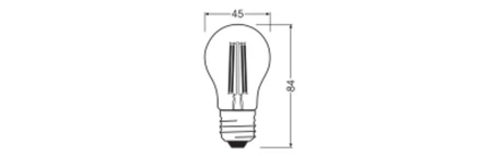 LED žárovka P45 E27 5,9W = 60W 806lm 3000K Warm 300° Filament Performance Class Ledvance