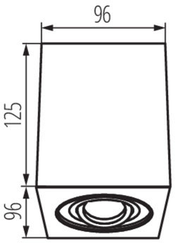Halogenové svítidlo přisazené SPOT GORD GU10. bílá matná IP20 Kanlux