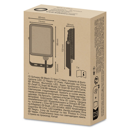 Reflektor LED 10W 6500K 900lm IP65 Černá LEDVANCE ESSENTIAL