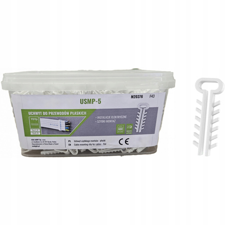 USMP-5 YDYp držák kabelu pro ploché kabely 600ks ECOLIGHT