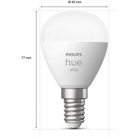 LED žárovka kulová E14 P45 5,7W 2700K teplá PHILIPS HUE White Bluetooth Zigbee