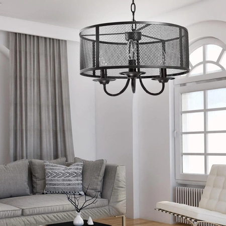 Stropní závěsné svítidlo 3x E14 Black Soho Sanico Goldlux