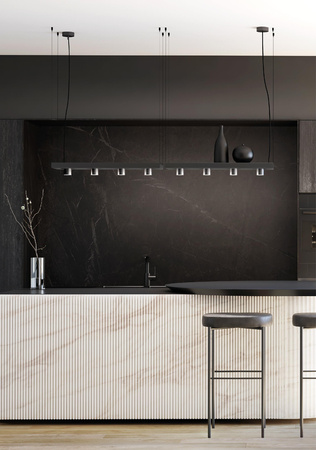 PLANT 9381 Nowodvorski Stropní lampa Černá 4xGU10 Závěsná obdélníková ocel Moderní