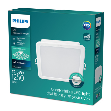 LED panel LED vestavné svítidlo 12,5W 900lm 3000K White Meson Philips