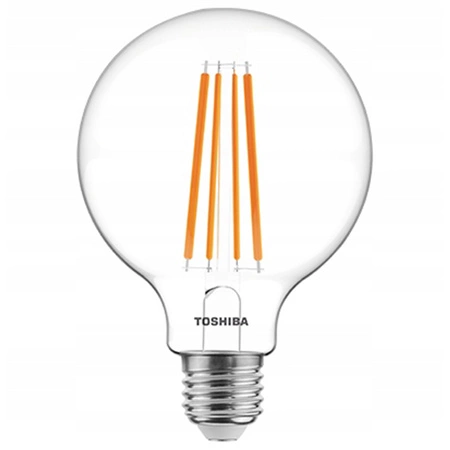 LED žárovka E27 G95 11W = 100W 1521lm 2700K teplá bílá Filament Dimmable TOSHIBA