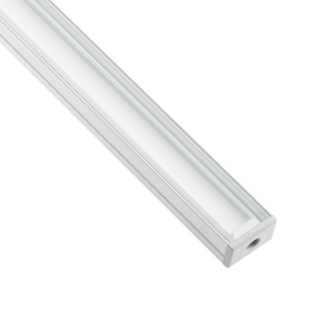 Eloxovaný hliníkový profil pro LED KM35 Silver Přisazená 1m + průhledný kryt + koncovky
