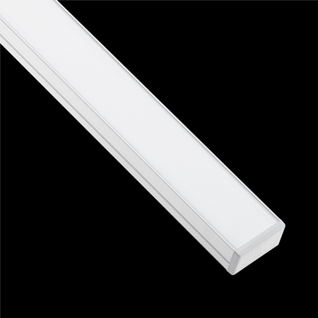 Eloxovaný hliníkový profil pro LED KM35 Silver Přisazená 2m + neprůhledný kryt + koncovky