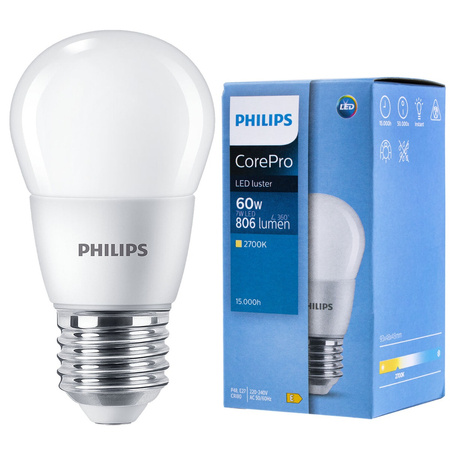 LED žárovka E27 7W = 60W 806lm 2700K Teplá bílá PHILIPS