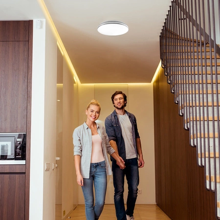 LED koupelnové stropní svítidlo KIRO 24W 4000K IP44 Mikrovlnný pohybový senzor MasterLED