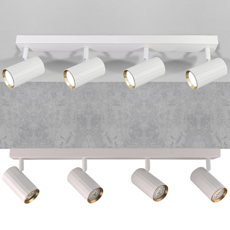 Nástěnné a stropní bodové svítidlo 4x GU10 White Gold NICEA Sanico Goldlux