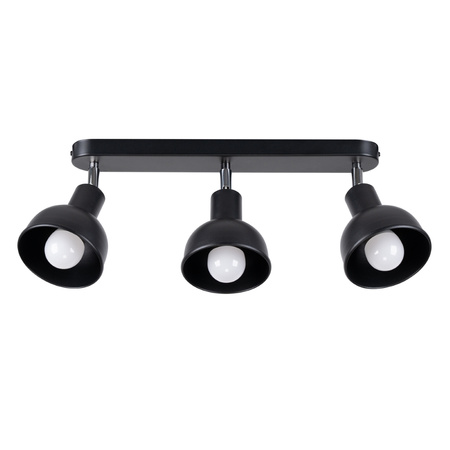 Stropní svítidlo ELBA 3xE27 Reflektor Moving Black Loft SOLLUX